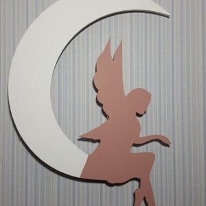 Ahşap Melekli Ay Gece Lambası