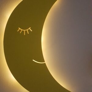 Ahşap Ay Gece Lambası