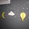 Ahşap Bulut, Ay ve Balon Gece Lamba Seti