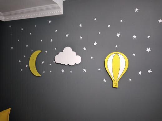 Ahşap Bulut, Ay ve Balon Gece Lamba Seti