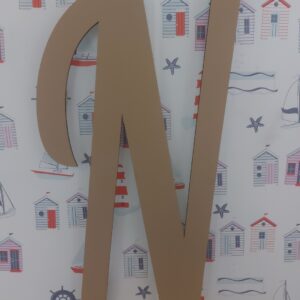 Ahşap Işıklı N Harf Lambası