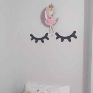 Ahşap Ayda Peri Karakter Lambası