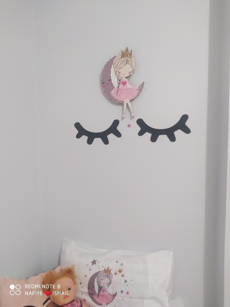 Ahşap Ayda Peri Karakter Lambası