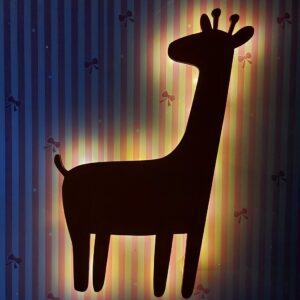 Ahşap Zürafa Karakter Lambası