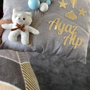 Gri Takı Yastığı Pleksi Yazılı