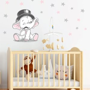 Bıyıklı Fil Duvar Stickerı