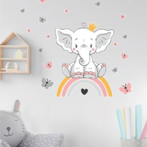 Gökkuşağındaki Fil Duvar Stickerı