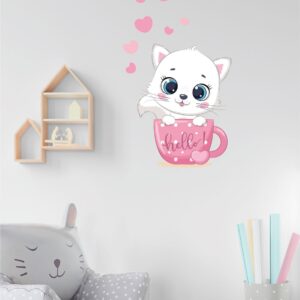 Kalpli Kedi Duvar Stickerı