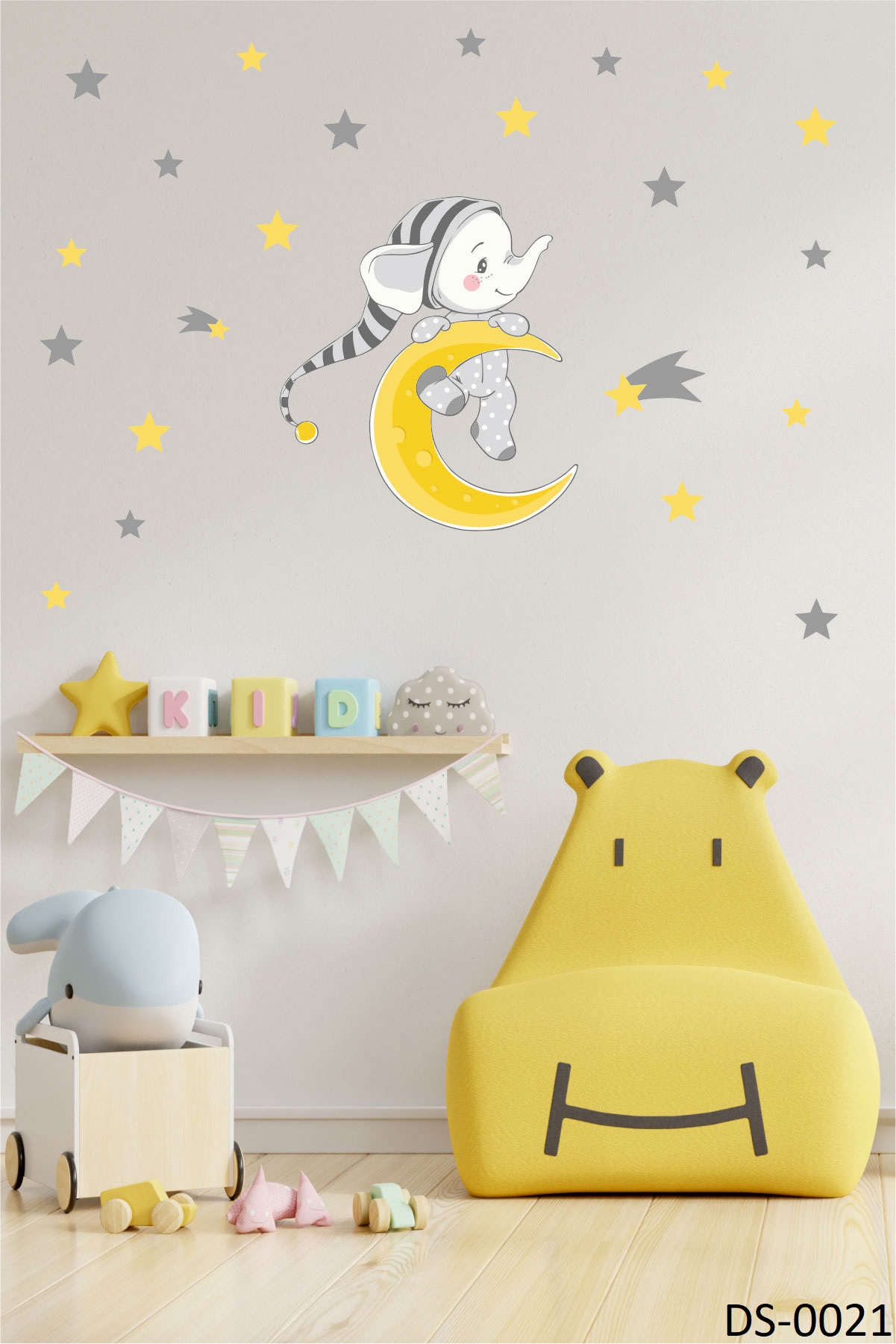 Ayda Fil Duvar Stickerı