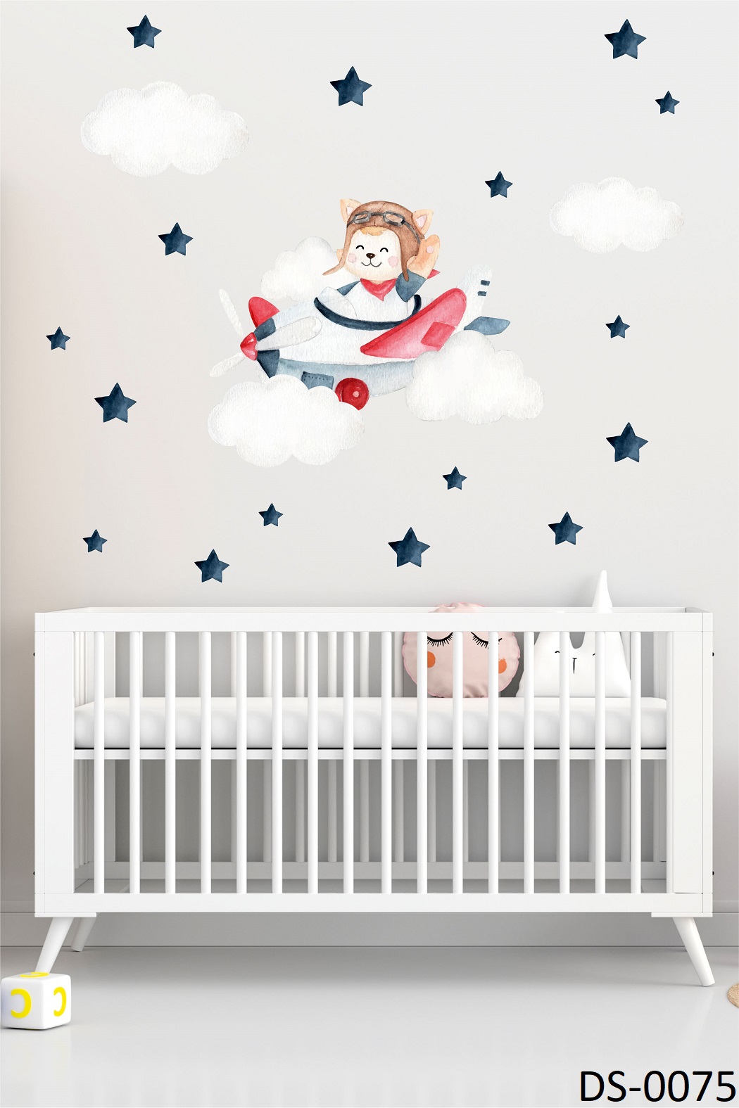 Uçaktaki Sevimli Köpek Duvar Stickerı