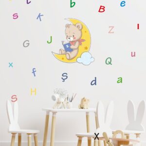 Aydaki Ayıcık Duvar Stickerı