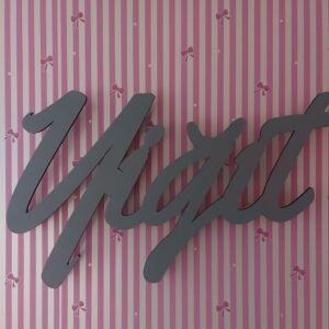 Ahşap Işıklı İsimlik 60x40cm