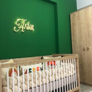 Ahşap Işıklı İsimlik 35x22cm