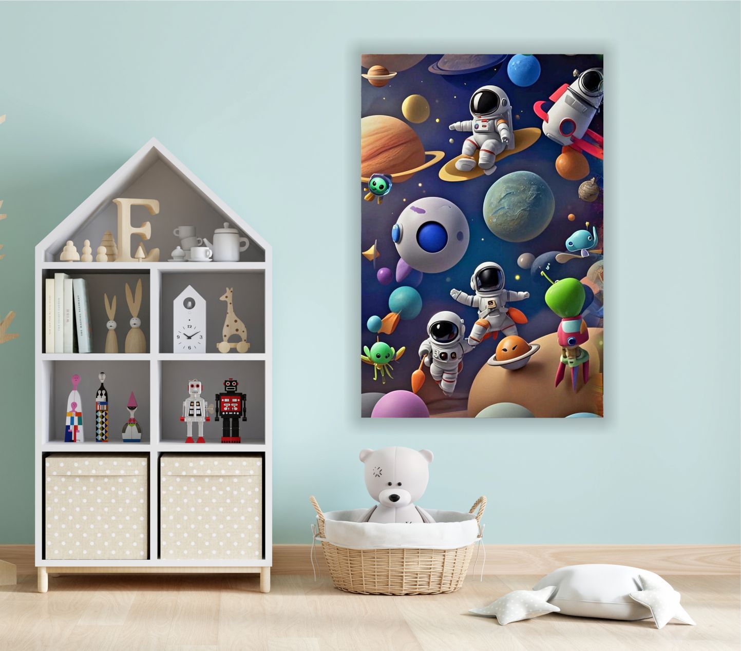 UZAY Temalı Bebek&Çocuk Odası Mdf Tablo